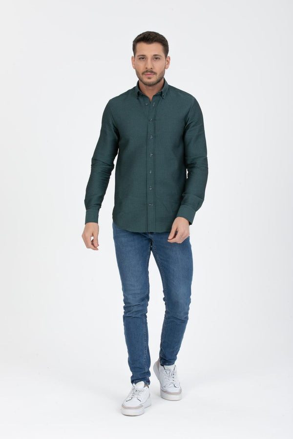 Camisa Hombre Raffaello Iconic Armaturato Verde Negro