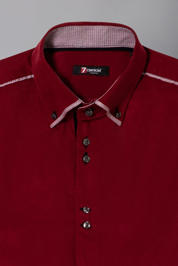 Leonardo Sport Velvet Man Shirt Red