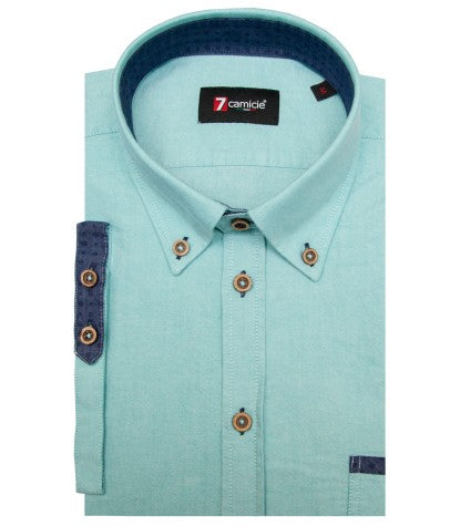 Leonardo Essentials Oxford Man Shirt Short Sleeve Green