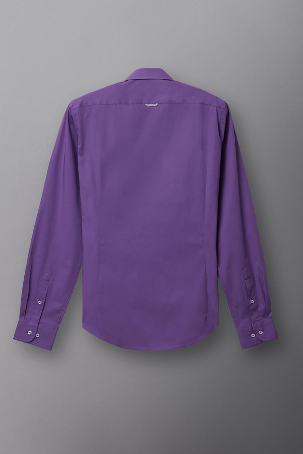 Firenze Sport Poplin Stretch Man Shirt Purple