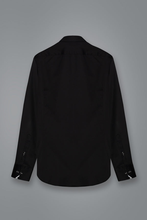 Vittorio Sport Satin Man Shirt Black