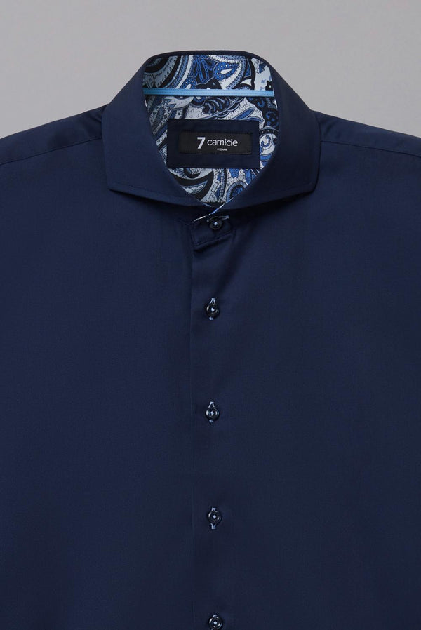 Vittorio Sport Satin Man Shirt Blue