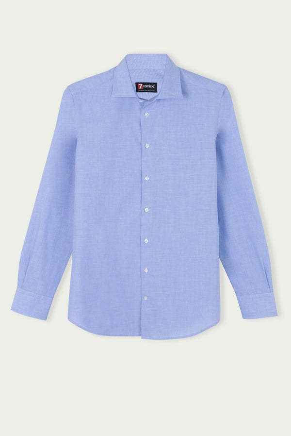 Firenze Essentials Cotton Man Shirt Navy Blue