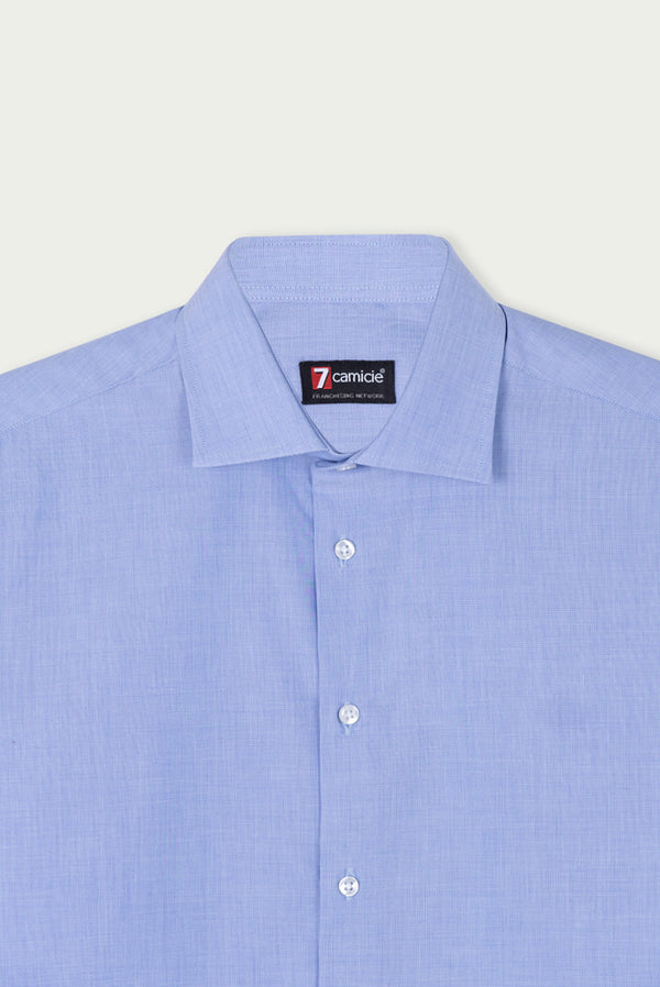 Firenze Essentials Cotton Man Shirt Navy Blue
