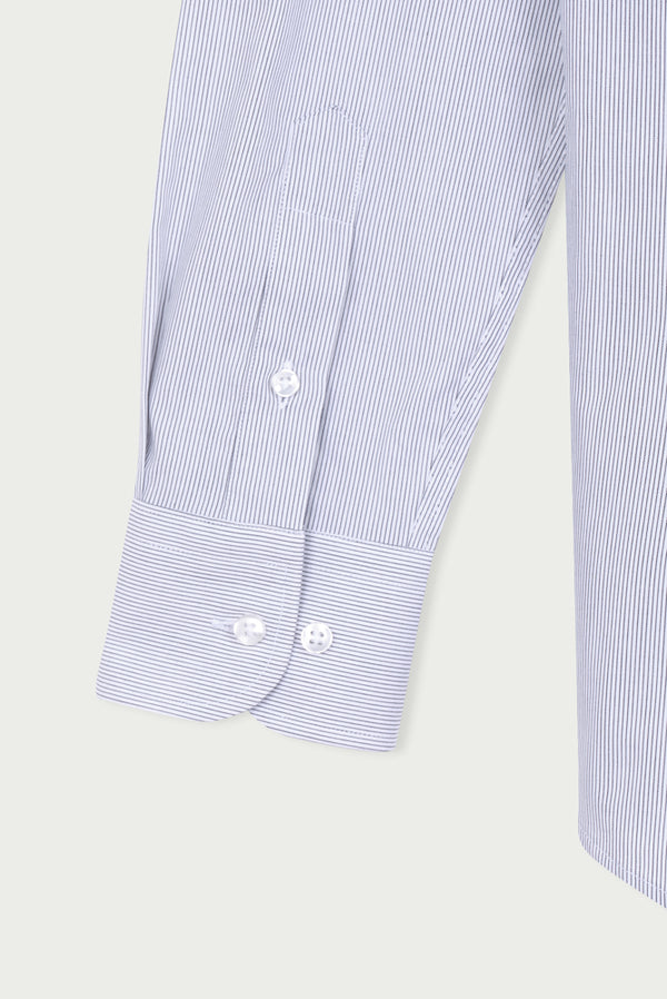 Camisa Hombre Firenze Algodon Azul Blanco