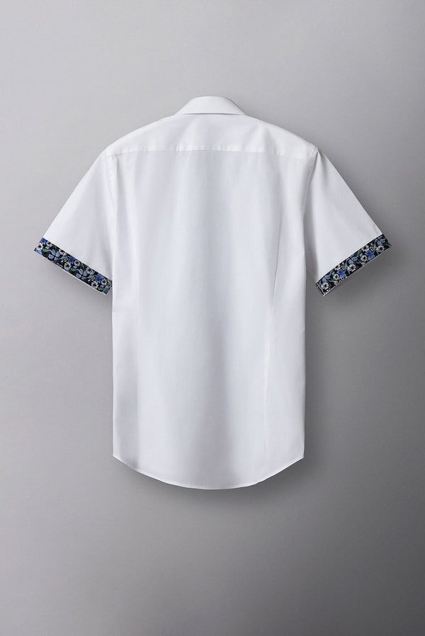 Giotto Iconic Poplin Stretch Man Shirt Short Sleeve White