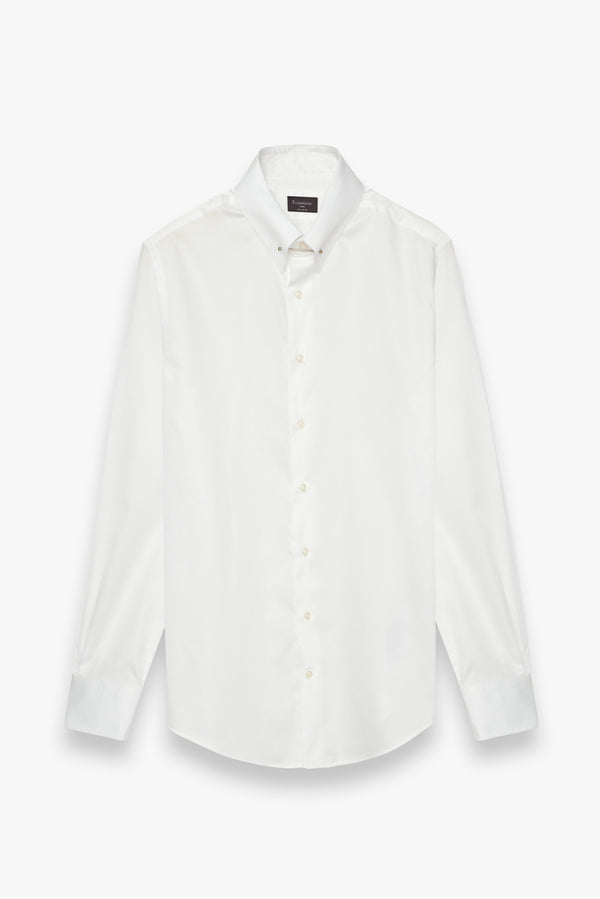 Romeo Essentials Satin Man Shirt White