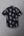 Pointed Collar Poplin Man Shirt Black Printed