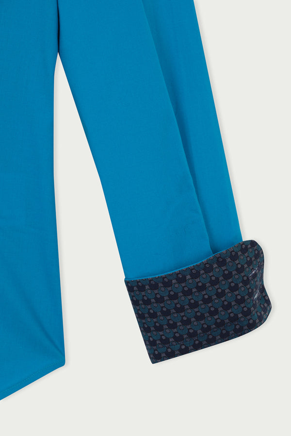 Silvia Iconic Poplin Stretch Women Shirt Light Blue