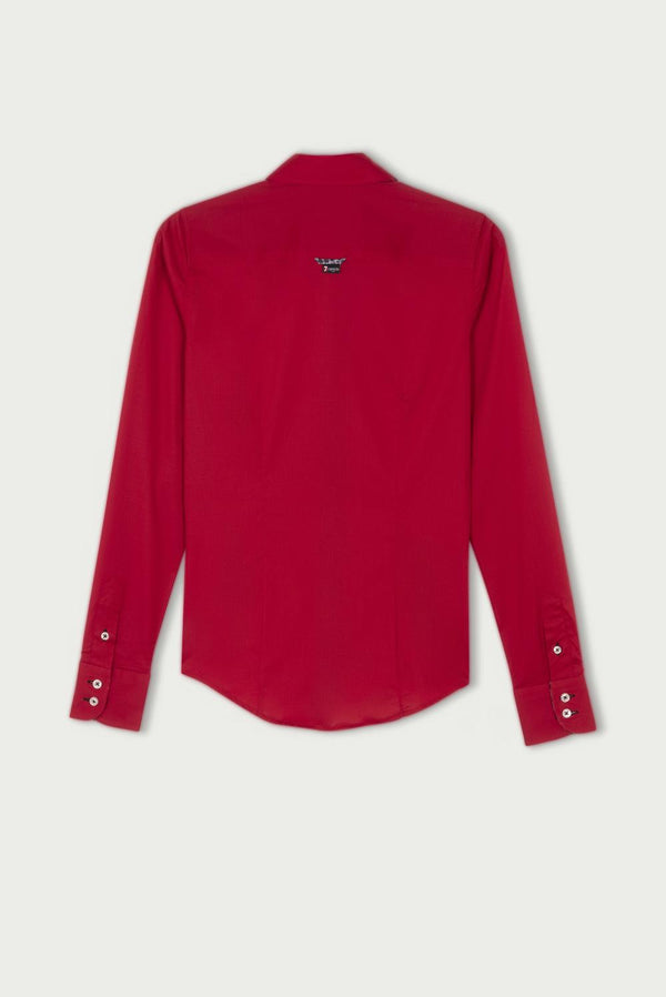 Silvia Iconic Poplin Stretch Women Shirt Red