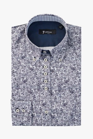 Camisa Mujer Silvia Iconic Popelin Blanco Azul
