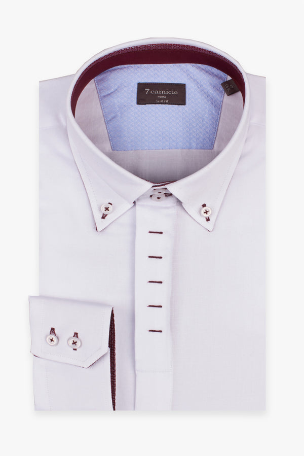 Camicia Uomo Roma Iconic Armaturato Bianco Bianco