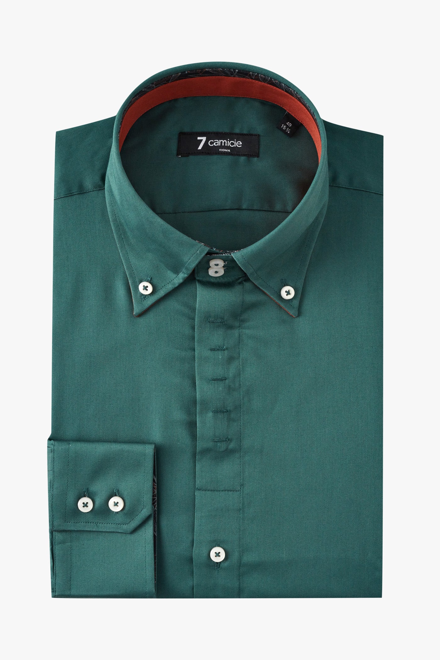 Hisir Camicia Henley Uomo Manica Corta: In Cotone Ed Elastan, Verde, Taglie S-XXL, Design A Tre Bottoni, Slim Fit, Per Estate