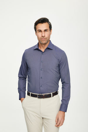 Cinturon Hombre Cuero Azul Marron