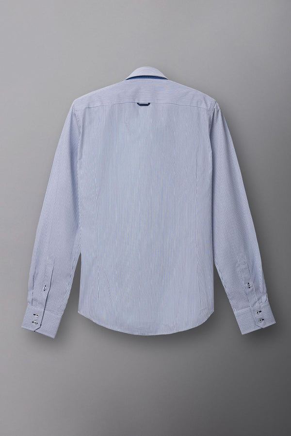 Camicia Uomo Marco Polo Iconic Popelin Bianco Blu
