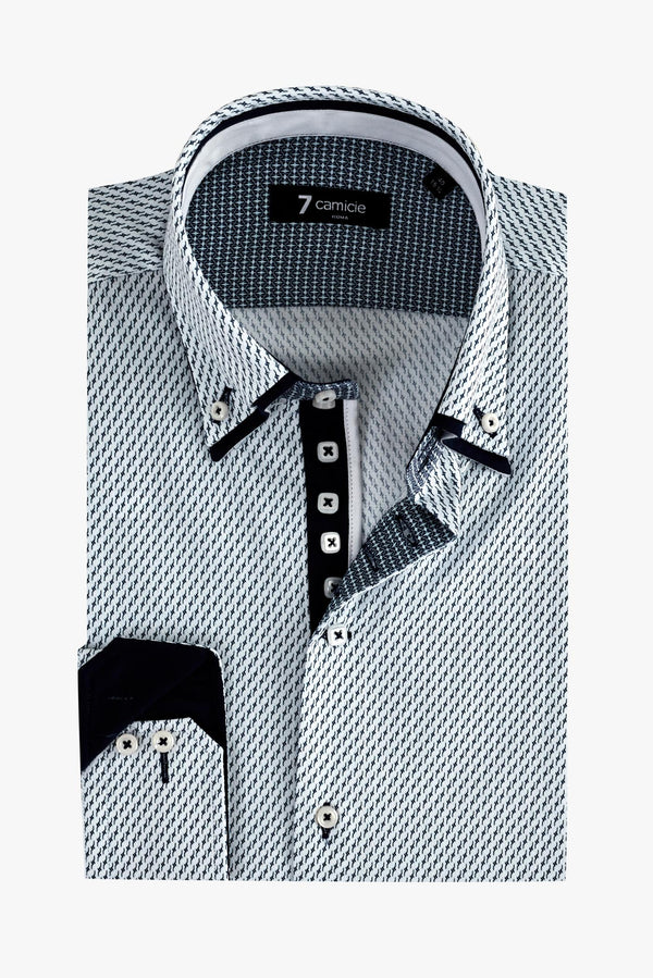 Marco Polo Iconic Armored Man Shirt White Blue