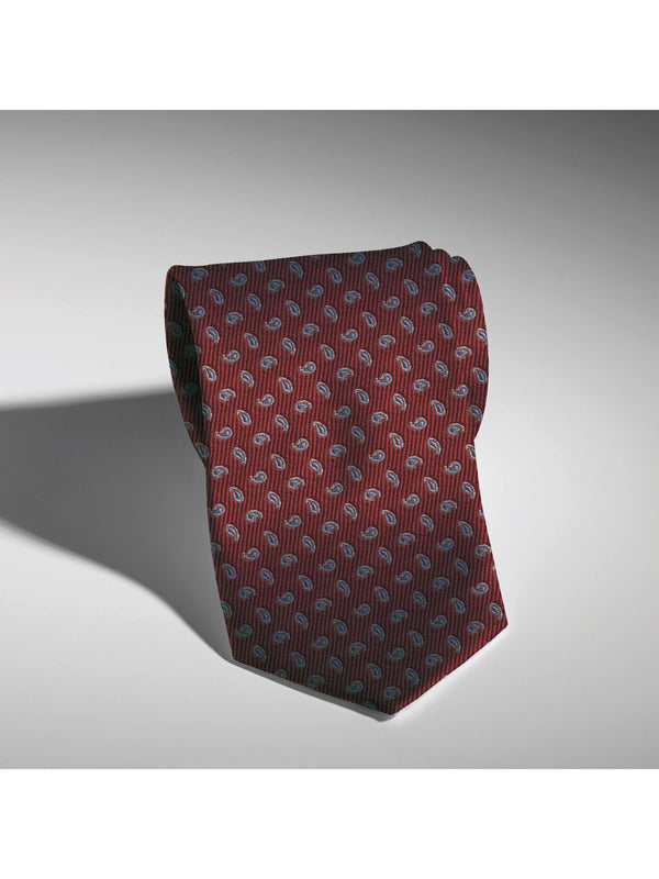 Silk Man Tie Red Printed