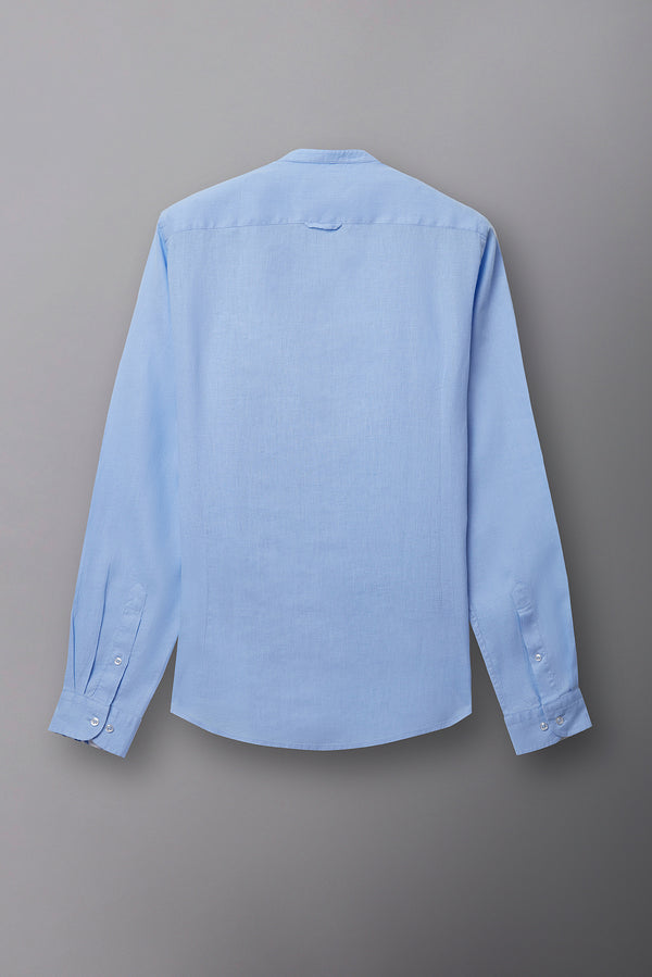 Camisa Hombre Caravaggio Sport Lino Azul Claro