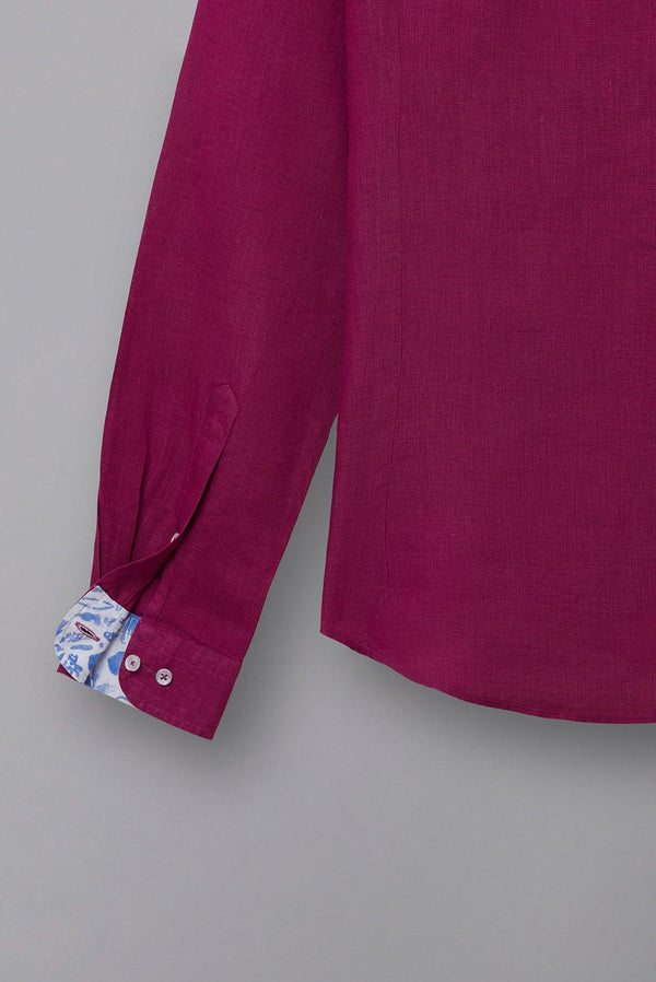 Caravaggio Sport Linen Man Shirt Purple