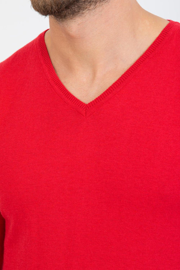 Pull-over Homme Microfibre Rouge