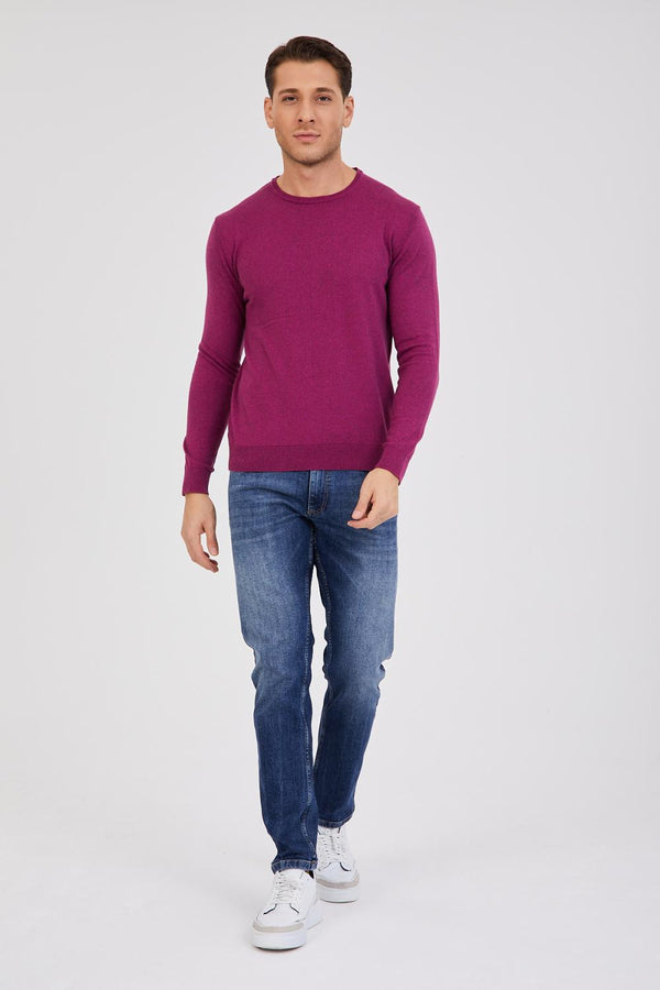 Microfiber Man Sweater Purple