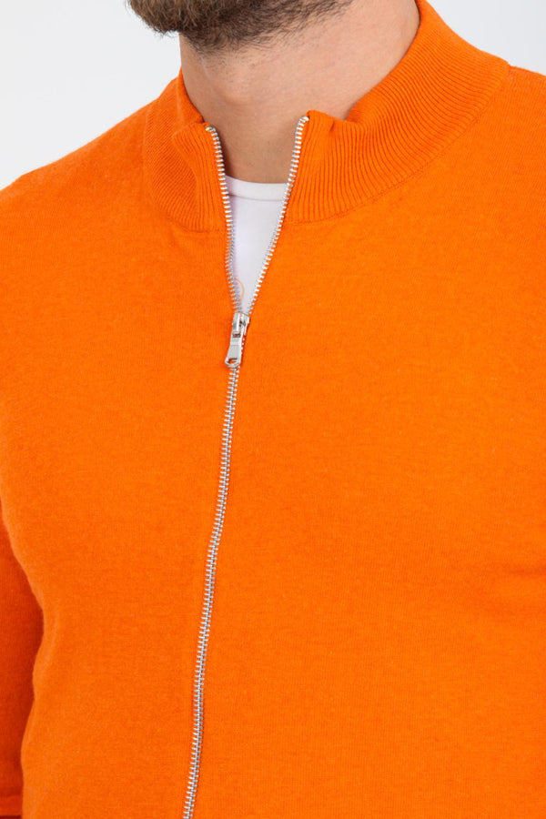 Maglione Uomo Microfibra Arancione