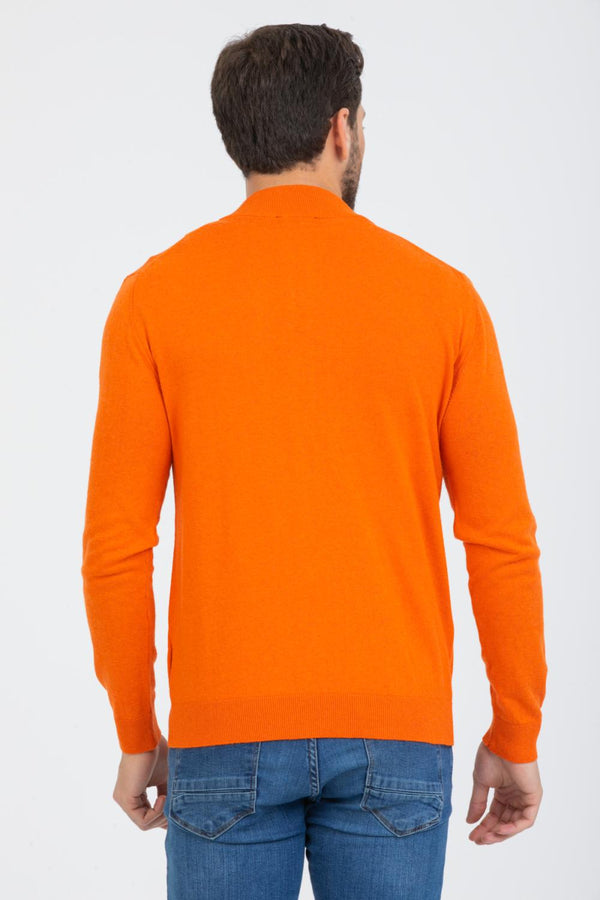 Maglione Uomo Microfibra Arancione
