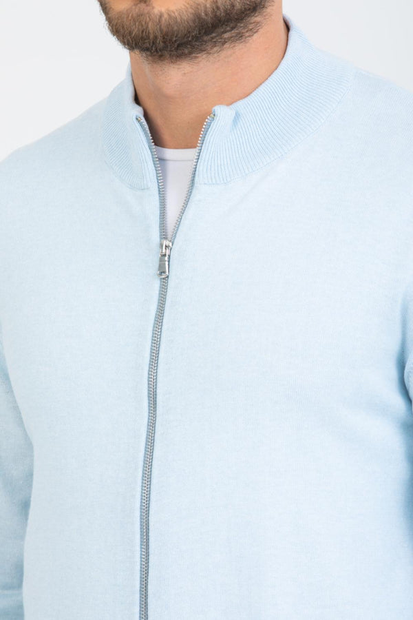 Sueter Hombre Microfibra Azul Claro