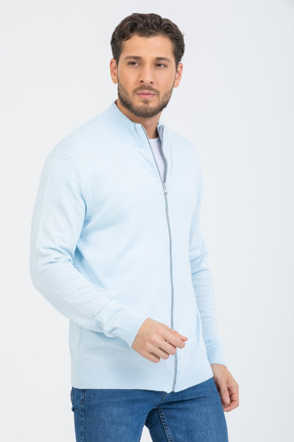 Sueter Hombre Microfibra Azul Claro