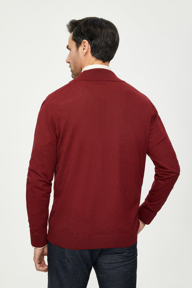 Herren Pullover Mikrofaser Rot – Camicie - Main Image