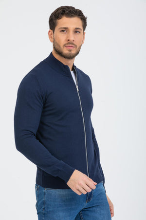 Sueter Hombre Microfibra Azul