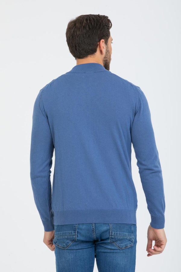 Microfiber Man Sweater Blue