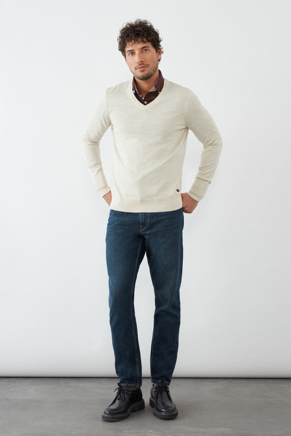 Merino's Blend Man Sweater Beige