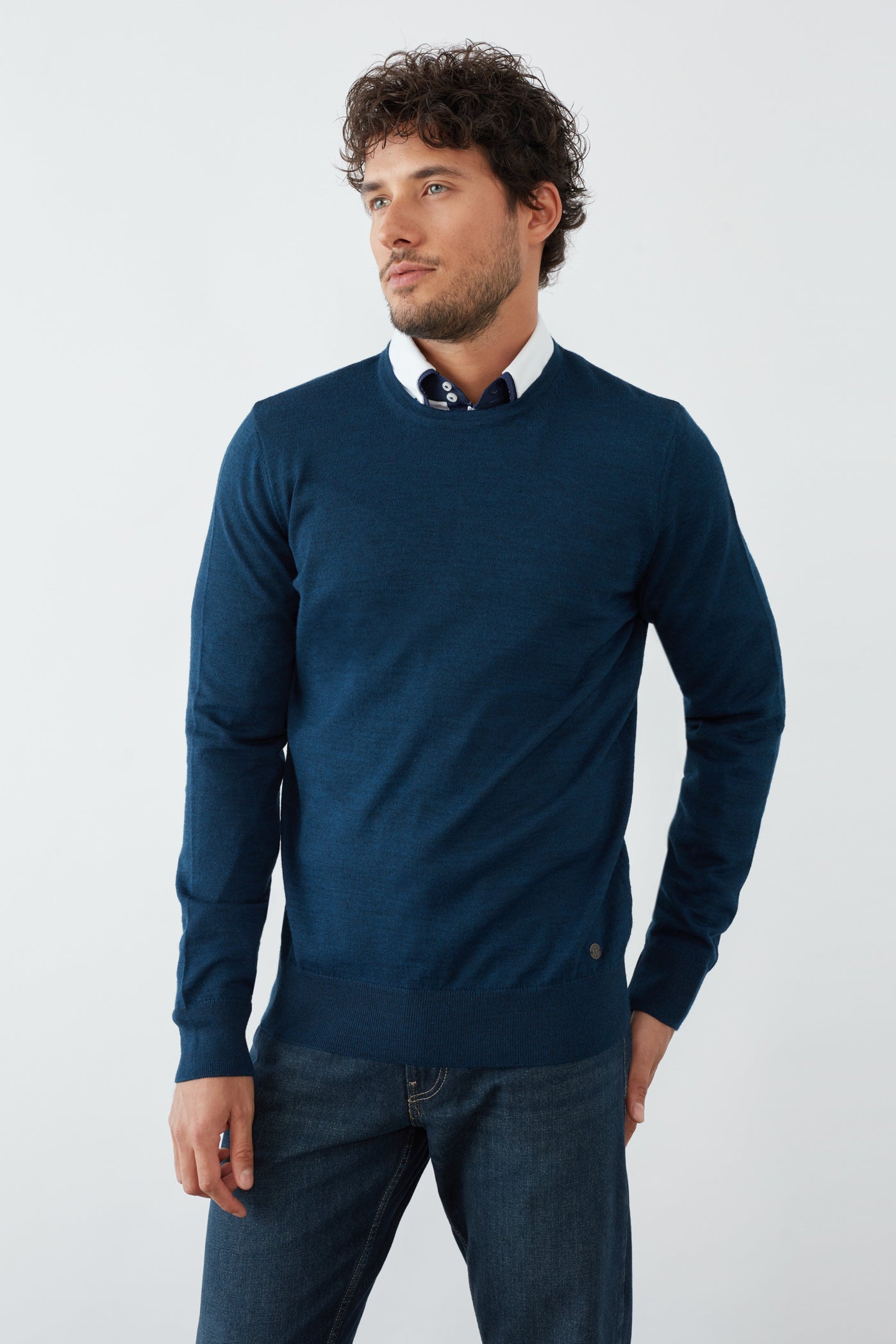 Merino's Blend Man Sweater Blue – Camicie