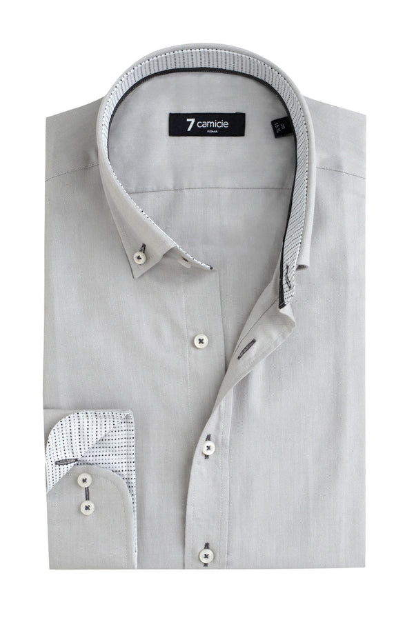 Leonardo Sport Oxford Man Shirt Light Grey