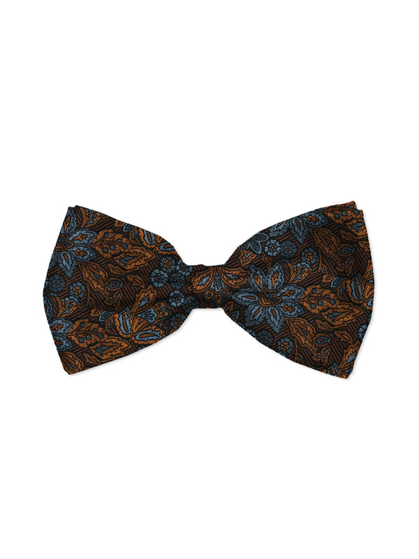 Papillon Homme Soie Orange Bleu clair