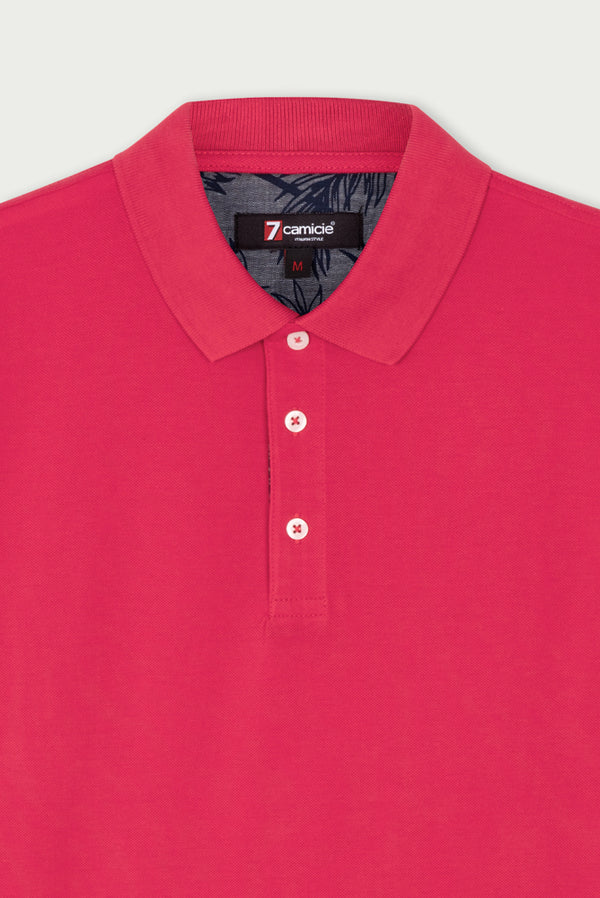 Herren Polo Baumwolle Rot