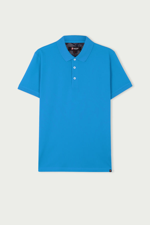 Cotton Man Polo Navy Blue