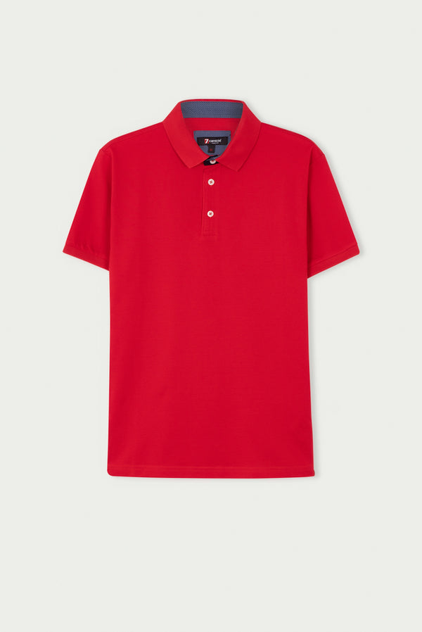 Cotton Man Polo Red