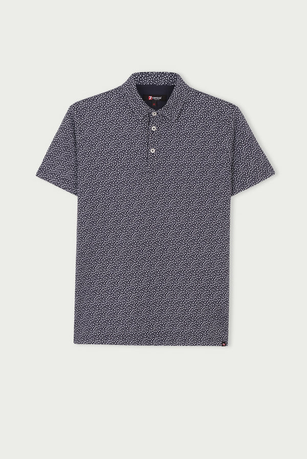 Herren Polo Baumwolle Blau Weiss