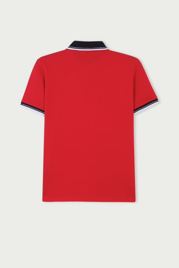 Polo Hombre Algodon Rojo