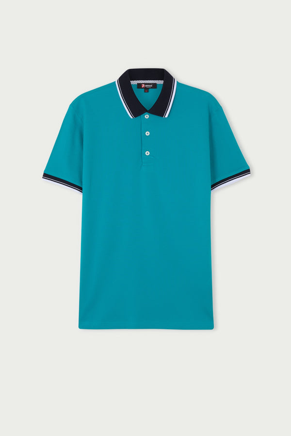 Cotton Man Polo Green