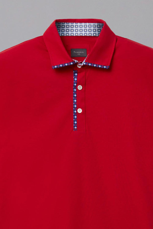 Jersey Man Polo Red Plain